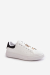 Low Sneakers Made Of Eco Leather With Charms Black-White Cillione