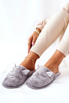 Shiny Ears Cat Slippers Grey Kaisy