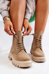 Suede Tied Boots Dark beige Hurricane 