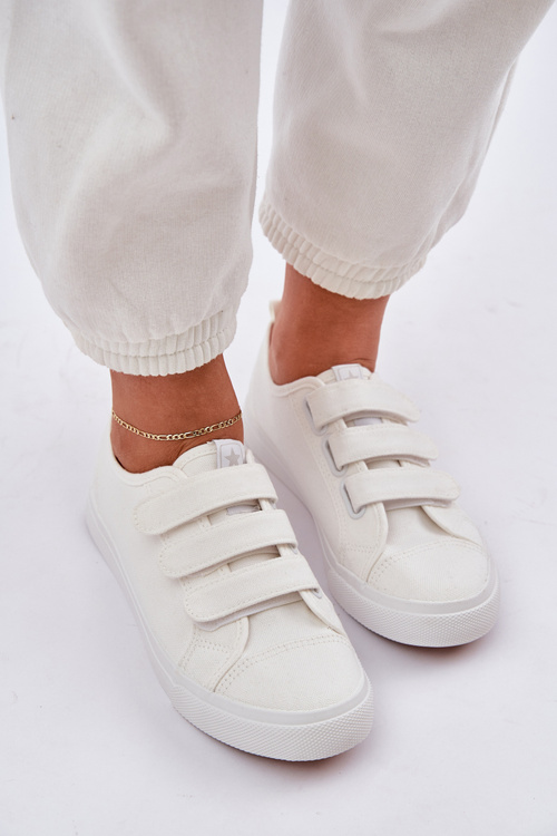 Youth Low Velcro Sneakers White Dilan