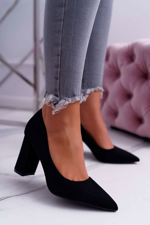 Women's Stiletto pumps Suede Black Clarina