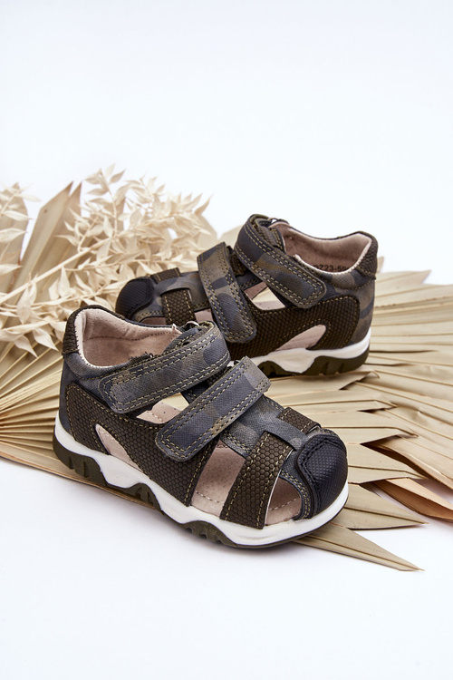 Sandałki Dziecięce Rzepy Ciemnozielone Falcon 23DZ23-5909