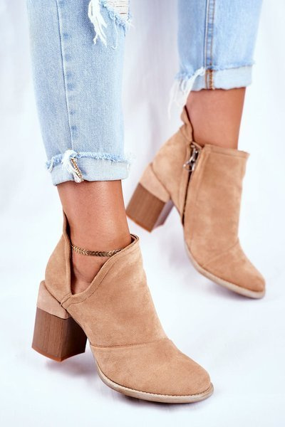 Women’s Boots On High Hee Beige Trimmed Meliori
