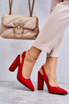 High Heels Pointed Toe Pumps Red Alanza