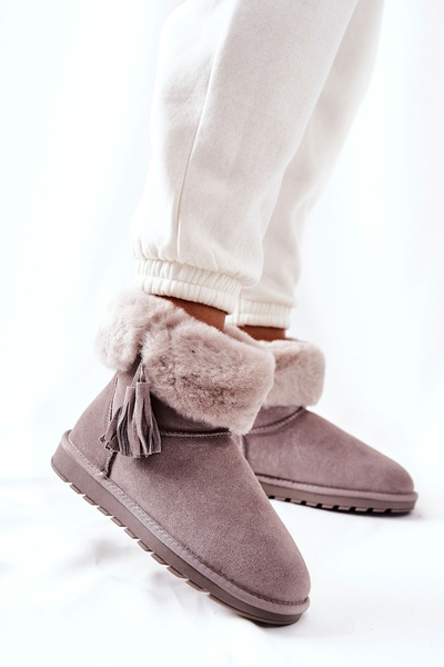 Snowboots Fringed Grey Sorella