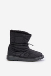 Śniegowce Ocieplane Futerkiem Typu Baranek Ze Ściągaczem Czarne Vamidra