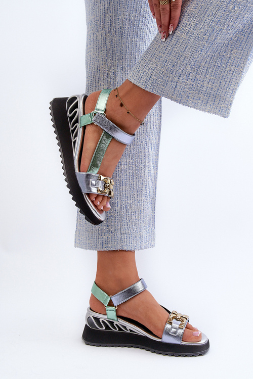 Women's Wedge Sandals D&A CR954 Green