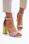 Yellow Floral Wedge Sandals Vitamella