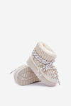 Children's Snow Boots Insulated With Thick Fur Light Beige Nastira