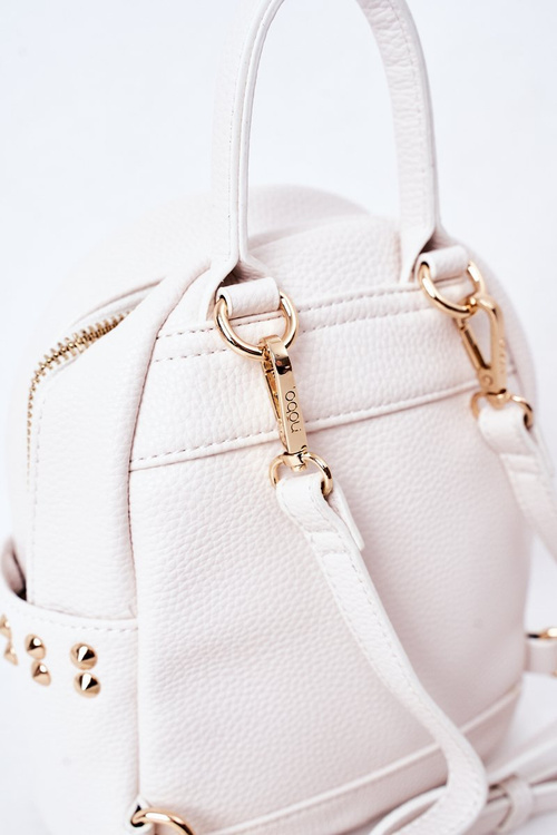 Women's Leather Backpack NOBO K4110 White
