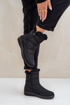 Women's Snow Boots With Zipper And Fur Black Fiorittia