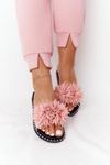 Rubber Slippers With Rhinestones Vinceza 20-30101 Pink