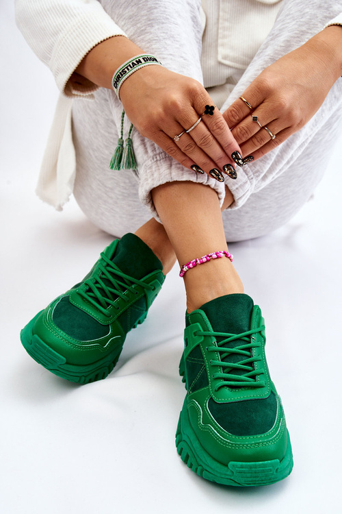 Fashionable Sport Shoes Sneakers Green Frezio