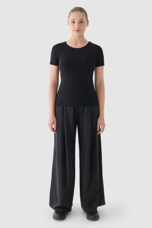 Women's T-Shirt With Print 4F Black 4FWMM00TTSHF1846-20S