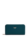 Large Women's Zip Wallet Blue Hailey 