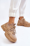 Women's Sock Slip-On Sports Shoes Beige Berna