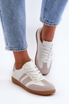 Women's Low Eco Leather Sneakers White-Grey Relialia