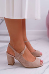 Women's Stiletto Sandals Sergio Leone SK808 Dali Beige