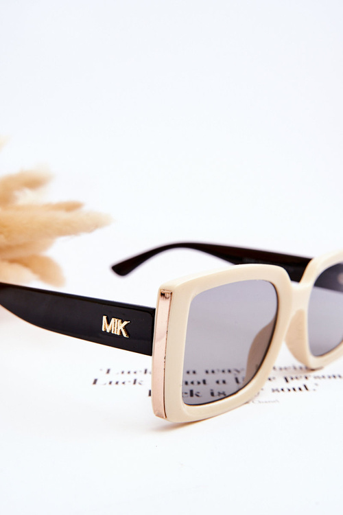 Sunglasses With Decoration M2366 Black and Beige