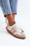 Women's Low Eco Leather Sneakers White-Pink Relialia