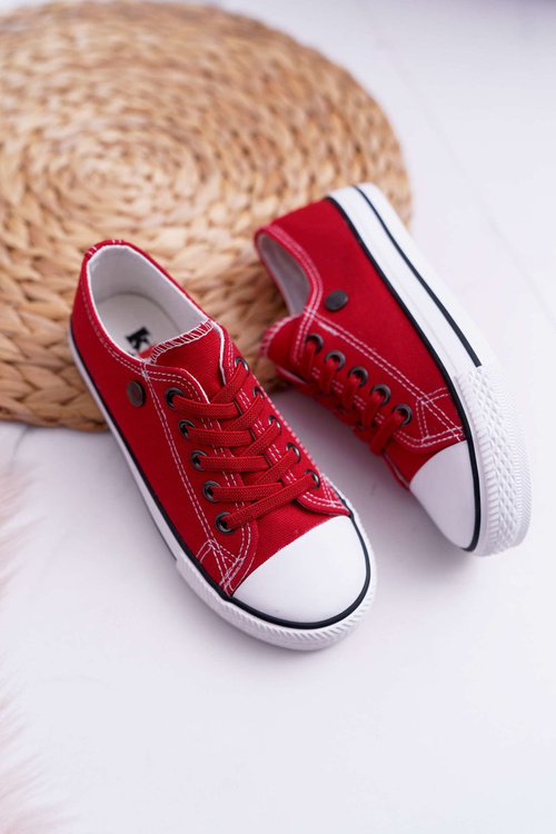 Youth Sneakers Women's Shoes Red Justika