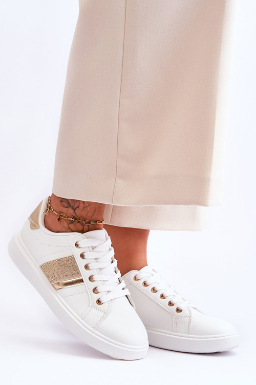 Sportowe Buty Damskie Dżety Biało-Złote Axelle