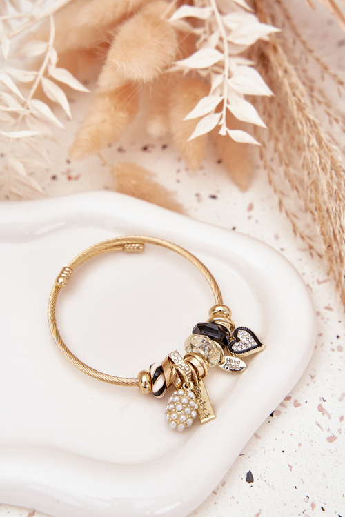 Damska Bransoletka Zawieszkami Charms Złota