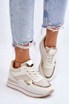 Women's Wedge Sports Shoes Light beige Ruby
