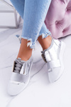 Lu Boo Damskie Srebrne Sportowe Buty Madoni