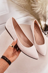 Delicate Ballerinas Pointed Suede Beige Dermeno