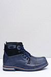 Men's Navy Blue High Half Boots Rebrand