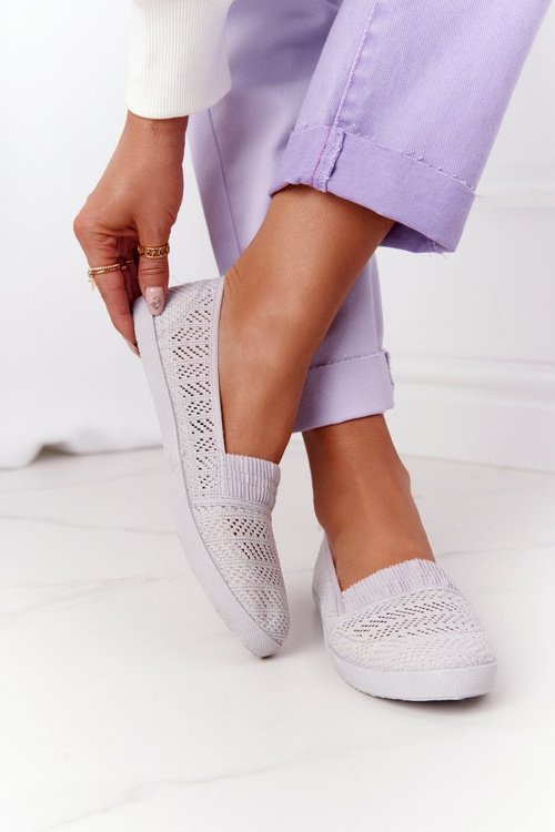 Openwork Slip-On Sneakers Grey Chillout