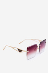 Women's sunglasses with shaded gold-brown lenses