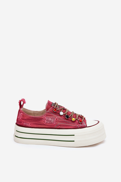 Women's Platform Sneakers Red GOE RR2N4104