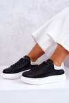 Buty Sportowe Sneakersy Damskie Czarno-Białe GOE JJ2N4052