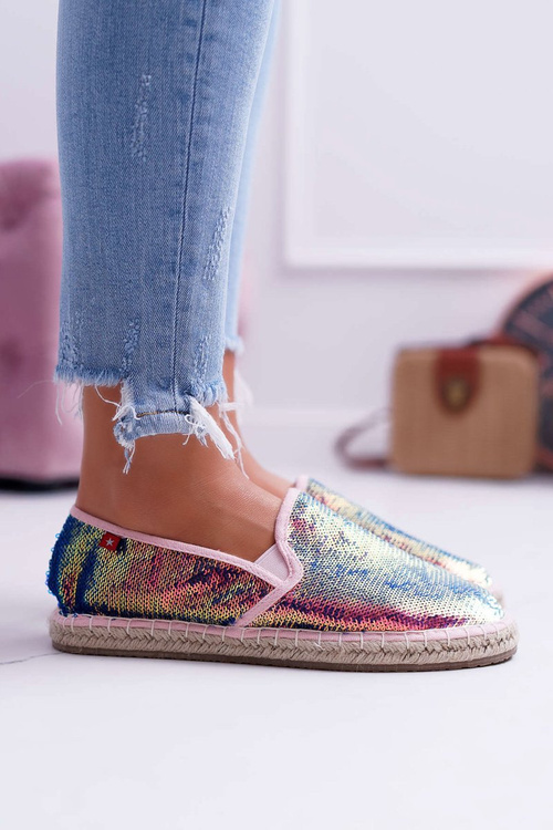 Espadryle Opalizujące Cekiny Big Star Kolorowe DD274A164