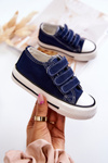 Children's Sneakers With Velcro Navy Bernie