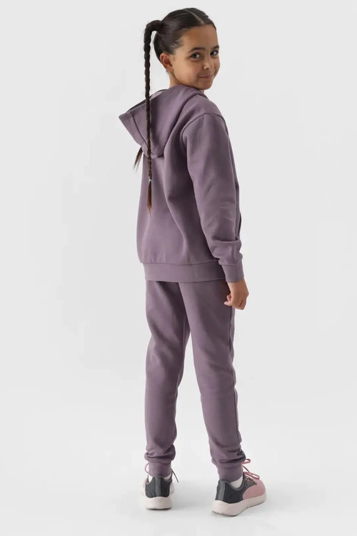 Dziewczęce Spodnie Dresowe Joggery 4F 4FJWMM00TTROF0828-51S Fioletowe