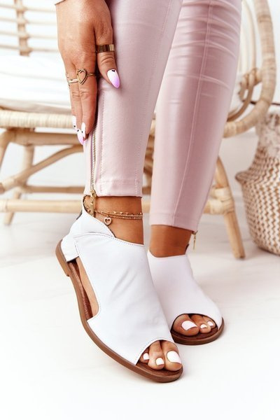 Women's Leather Sandals Nicole 2622 White