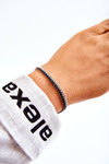 Double Women's Bracelet With Cubic Zirconia Silver-Black