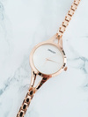 Ernest Women's Pink Gold Classy Bracelet Watch