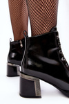 Women's Lacquered Boots D&A MR870-98 Black