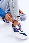 Sportowe Buty Damskie Lekkie Biało-Granatowe Big Star LL274376