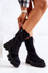 High Workers Booties On A Zipper Black Nerisa