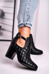 Women’s Boots On High Heel With Cutouts Black Dreams