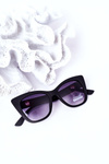 Women's Cat Eye Matt Sunglasses Black Ombre