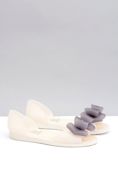 Lu Boo Rubber Ballerinas White Meliskirts Coccine Candy.