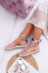Women's Espadrilles Ribbon Tied Pink Mila