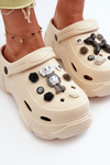 Foam Women's Lightweight Clogs on Chunky Sole Beige Matirra