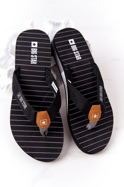 Women's Sliders Flip-Flops Big Star DD274A247 Black